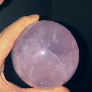 Large Rose quarts sphere yoga